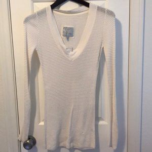TILDON Top Rubbed Cream Long Sleeve Shirt
